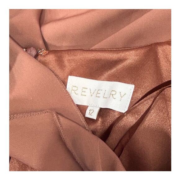 Revelry Sloan Bodice Tiered Mini Dress - Rust Size 12 - Picture 5 of 11